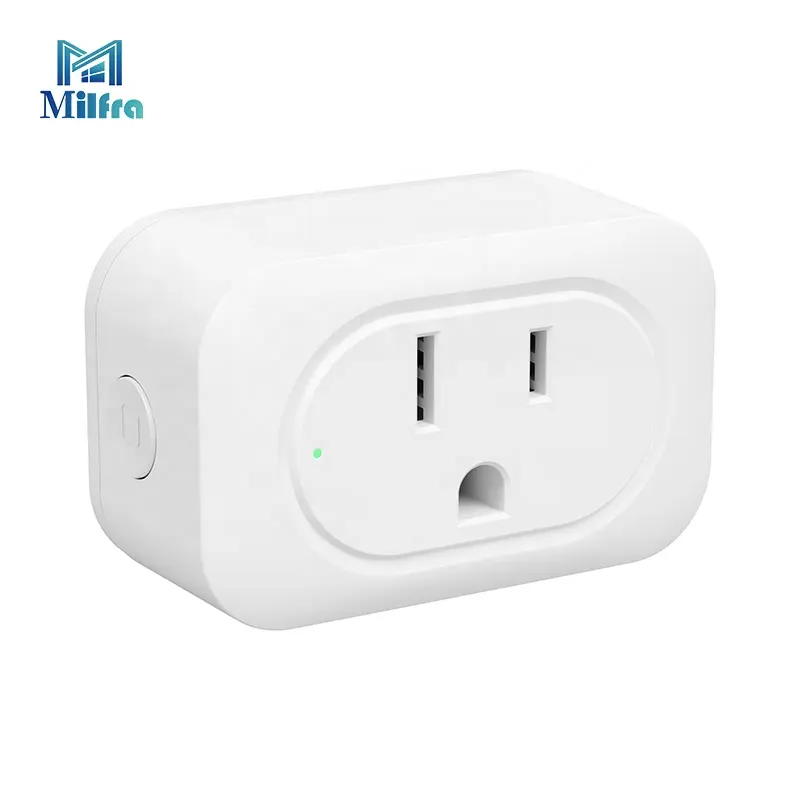 Remote Control dengan fungsi pengatur waktu Tuya Smart Plug Mini 15A WiFi Smart Outlet bekerja dengan Alexa, Google Home Assistant