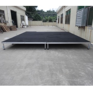 Scène mobile extérieure en aluminium avec éclairage, facile à assembler et à démonter, sans électricité requise - Product Image 6