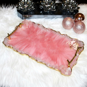 Plateau de présentation en résine, design artistique fait main, pour service fonctionnel et décoration intérieure - Product Image 1