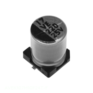 ตัวเก็บประจุแบบยึดพื้นผิว100 uF 20% uF ฝาสารส้ม100 uF 10V SMD AVEK107M10F24T-F - Product Image 1