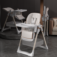 Chaise haute pour bébé de qualité supérieure avec dossier et hauteur réglables pour une utilisation sûre du restaurant à la maison confortable et durable