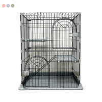 Cage de luxe pour chat solide multicouche conception amovible grand espace mousqueton fixation forte Durable Cage pour animaux de compagnie sécurité porte serrure boîte