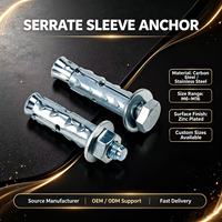 Cheville à tête hexagonale en acier au carbone zingué brillant M8 pour béton et cloisons sèches, capacité 25-150 lbs, OEM