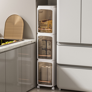 Hiện đại Multilayer nhựa có thể gập lại kẽ hở lưu trữ ngăn kéo tủ hẹp hộp lưu trữ Khoảng cách không gian cho nhà bếp phòng tắm bán buôn - Product Image 4