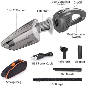 Aspiradora de Mano para Auto con Alta Potencia de 120W, <span class=keywords><strong>7000PA</strong></span>, Portátil, Recargable, Inalámbrica, con Potente Ventilador de Aluminio - Product Image 5