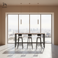 Ensemble de mobilier de restaurant extérieur pour café, table et chaises en métal anti-corrosion, mobilier commercial