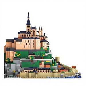 Bloques de Construcción de Plástico ABS de Partículas Pequeñas Compatibles con Vanger French Manche Normandy Mont Saint-Michel, Educativos para Niños - Product Image 1