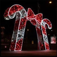 Compras Decoración de Navidad al aire libre Gigante Bastón de caramelo de Navidad Led Luces con motivos 3D