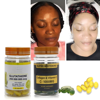 Compléments de beauté antioxydants éclaircissants OEM, pilules blanchissantes pour la peau, glutathion 250 000 000 mcg, vitamine C, capsules de collagène