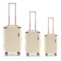 Ensemble de 3 valises rigides en ABS, légères, avec roulettes pivotantes, pour voyages d'affaires et de loisirs