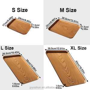 Multifunktionale Plastik-Servierplatte Rechteckiges Nachhaltiges Dekoratives Tablett Spülmaschinenfest Deluxe-Essplatte Anpassbare Farben - Product Image 6