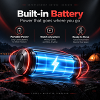 Projecteur laser triple LightGo 1080P, 1300 CVIA, batterie 20000mAh, zoom optique 1.3X, mini projecteur portable pour extérieur et home cinéma