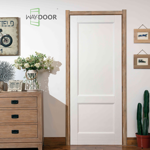 أبواب داخلية خشبية صلبة مخصصة بتصميم بسيط للفلل والشقق، مسبقة التركيب، مقاومة للماء وعازلة للصوت، مصنوعة من خشب الماهوجني والبلوط الأحمر - Product Image 3