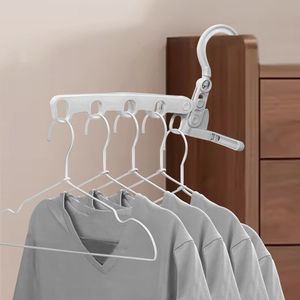 Tendedero plegable de cinco orificios, colgador de ropa de plástico multifuncional para interiores, montado en la pared, para viajes, venta al por mayor, para negocios - Product Image 1
