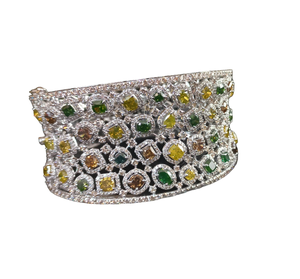 Nueva colección más vendida, pulsera de diamantes tratados reales naturales hecha en oro blanco de 18 quilates con diamantes de 19 quilates para exportación, joyería de moda - Product Image 5