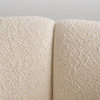 Fauteuil d'appoint Boucle Barrel, chaise individuelle rembourrée avec dossier incurvé enveloppant pour salon, chambre ou coin.