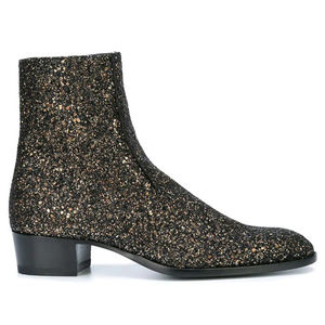 موضة جديدة أحذية لامعة سطح حذاء الرجال مدببة إصبع القدم <span class=keywords><strong>Glett</strong></span> جلد رعاة البقر نمط الأحذية - Product Image 2