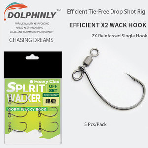 Set di ami <span class=keywords><strong>da</strong></span> <span class=keywords><strong>pesca</strong></span> rinforzati senza nastro per drop shot, rig drop shot Wacky, ami per esche morbide Texas, ami <span class=keywords><strong>da</strong></span> <span class=keywords><strong>pesca</strong></span> per Black Pit Bass - Product Image 2