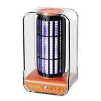 Lampe anti-moustiques électrique rechargeable à capteur de lumière, piège à ondes UV, tue-insectes silencieux à choc