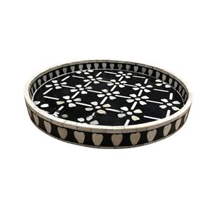 Plateau en os incrusté de style design pour une utilisation luxueuse à la maison et à l'hôtel à un prix raisonnable. Plateau élégant en os incrusté par CRAFT ZONE EXPORT. - Product Image 2