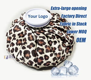 Reusable Ice Pack Cold and Hot Use Hot Water Bag Kids Adults Cold Packs for Injuries Pain Relief leopard