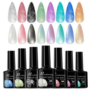 Bonne réputation Perle Couleur Constructeur Sans Shell Fil Glitter Nail Extension <span class=keywords><strong>Semi</strong></span>-<span class=keywords><strong>Permanent</strong></span> Construction Gel <span class=keywords><strong>Vernis</strong></span> - Product Image 4