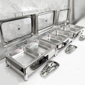 Calentador de <span class=keywords><strong>Buffet</strong></span> Eléctrico Rectangular, Equipo de Catering con Tapa de Vidrio y Acero Inoxidable <span class=keywords><strong>para</strong></span> Hoteles y Restaurantes, Diseño de Estufa <span class=keywords><strong>para</strong></span> Alimentos - Product Image 5