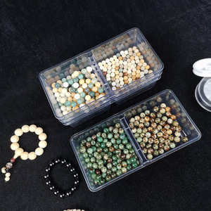 Multi Compartment Jewelry Storage Box Transparent Stackable Beaded Organizers Desktop <b>Display</b> <b>Case</b> For Craft And Accessories - Product Image 1