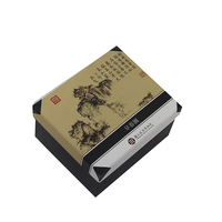Boîte cadeau en papier rigide avec logo personnalisé, boîte d'emballage en papier enduit rectangulaire, base et couvercle séparés pour parfum, souvenir