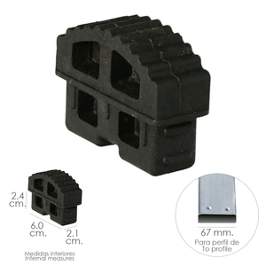Tappi terminali per scale telescopiche. Profilo da 67 mm. Sezioni interne. Versione 2019. - Product Image 1