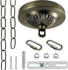 Luz Canopy Kit de 5 pulgadas de diámetro y 6 pies luz colgante incluye Cadena de Hardware de montaje para la lámpara de araña o botín Lig