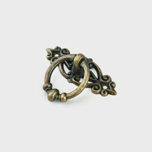 Poignée de tiroir rétro en alliage de zinc, anneau de 65 mm, poignée de porte de placard traditionnelle pour boîte en bois, quincaillerie décorative - Product Image 2