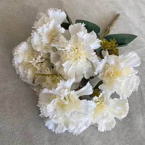 Fiori Artificiali Economici all'Ingrosso, Garofano <span class=keywords><strong>Nora</strong></span> a Sette Teste, Fiori Artificiali Decorativi per la Festa della Mamma - Product Image 5