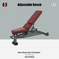 Banc de musculation réglable et durable, dossier multi-positions, coussin épais, cadre renforcé, usage commercial intérieur, salle de sport, musculation