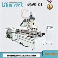 Máquina CNC Multifunción para Perforar Cerraduras en Puertas de Madera, Fresadora Automática para Ranuras de Llaves en Puertas Interiores