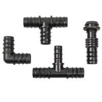 Excelente Conector en T de Plástico de 16mm/20mm/25mm con Púas, Conector de Tubería de PE de 3 Vías Tipo T para Sistema de Riego por Goteo, Divisor de Manguera de Agua