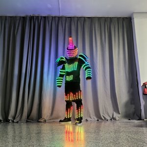 Costume de scène lumineux LED pour boîte de nuit KTV, tenue de performance, transmission de lumière rapide - Product Image 1