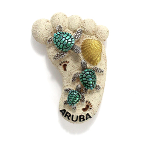 Aimant de réfrigérateur 3D écologique en résine, souvenir de plage, style île d'Aruba, aimant décoratif pour souvenirs touristiques - Product Image 4