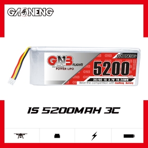 GAONENG GNB 5200mah 1S 3C 3.7V JR Connector RC LiPo Battery for for TBS Tango 2 Remote Control Transmitter Receiver - Product Image 2