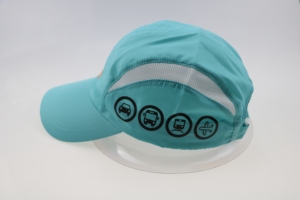 OEM Custom Printing Logo Breathable Lightweight Nylon Outdoor Hiking Quick Dry 5 Panel Running Sports Caps - Product Image 3