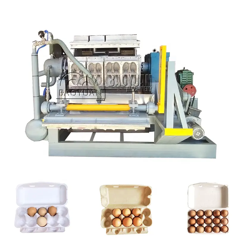 Automatic egg box machine environmentally friendly waste pulp paper recycle line egg tray making machine