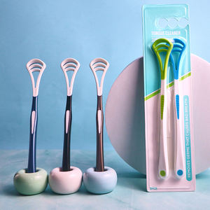 منظف لسان رأس صغير مخصص مكشط لسان بلاستيكي بمطاط سيليكون للتنفس الطازج - Product Image 5