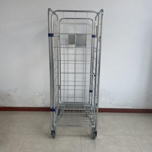 फैक्टरी मूल्य 4 साइड फोल्डिंग वायर जाल रोलिंग पिंजरे ट्रॉली - Product Image 3