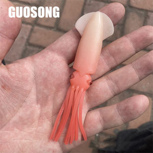 Señuelo con falda de calamar luminoso en stock al por mayor, 12,5 cm/11,8G, cebo Artificial, señuelo de pesca, señuelo de pulpo suave biónico para agua salada - Product Image 5