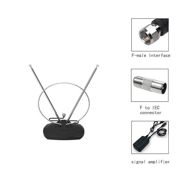 חדש fm טלוויזיה antena גבוה רווח דיגיטלי hdtv אוויר uhf מקורה אנטנה טלוויזיה עם מגבר