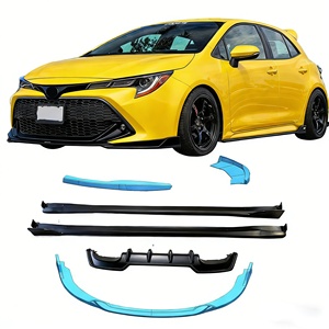 Accessori Auto per <span class=keywords><strong>Toyota</strong></span> <span class=keywords><strong>Corolla</strong></span> <span class=keywords><strong>Hatchback</strong></span> 2019-2022 Kit Carrozzeria ABS Labbro Anteriore Labbro Posteriore Minigonne Laterali Copertura Posteriore Non Verniciata - Product Image 1