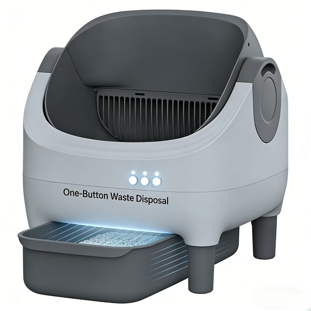 Innovative Auto Cleaning Self Scooping Multiple Safety Sensor Protection Large Capacity APP Control Smart Cat Litter Box