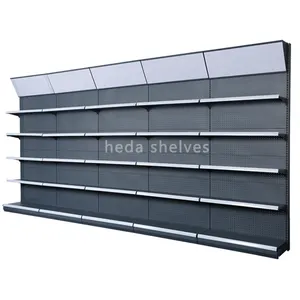 Supermarket Shelving Price Cheap Metal Supermarket Gondola Shelving Supermarket Shelf Display Rack With Black Color