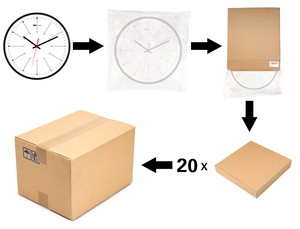 <span class=keywords><strong>Orologio</strong></span> da Parete Rotondo Minimalista Giallo Arancione, Silenzioso, a Batteria, al Quarzo, con Copertura in Vetro, da Appendere per Camera da Letto e Arredamento Casa - Product Image 6