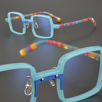 Montures de lunettes classiques à monture carrée, modèle féminin, fabrication CNC, lunettes en acétate tendance, montures optiques